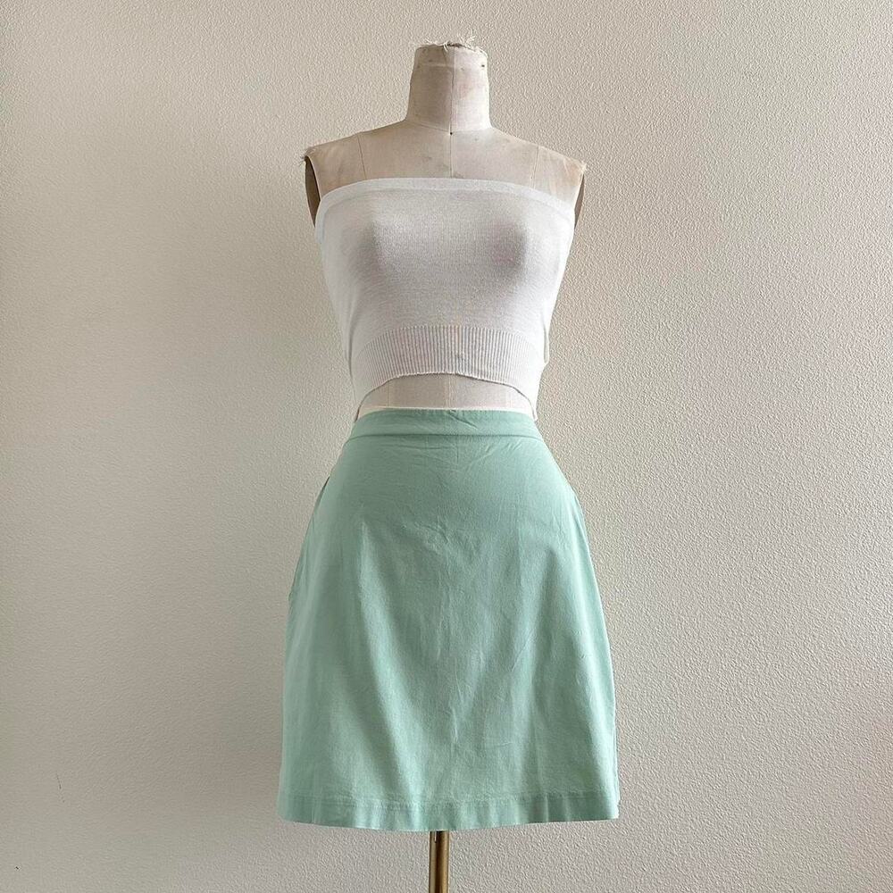 handmade mint green mini skirt